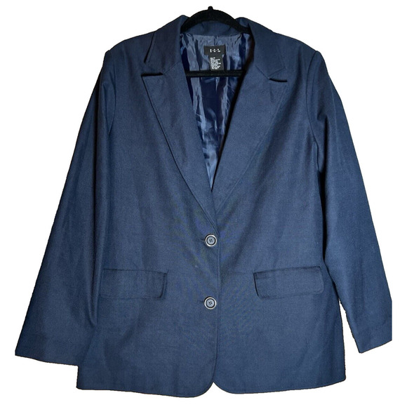 R.Q.T 2 Button Blazer Rayon Blend Womens Sz 16 Career Officecore Business Preppy - Picture 1 of 6